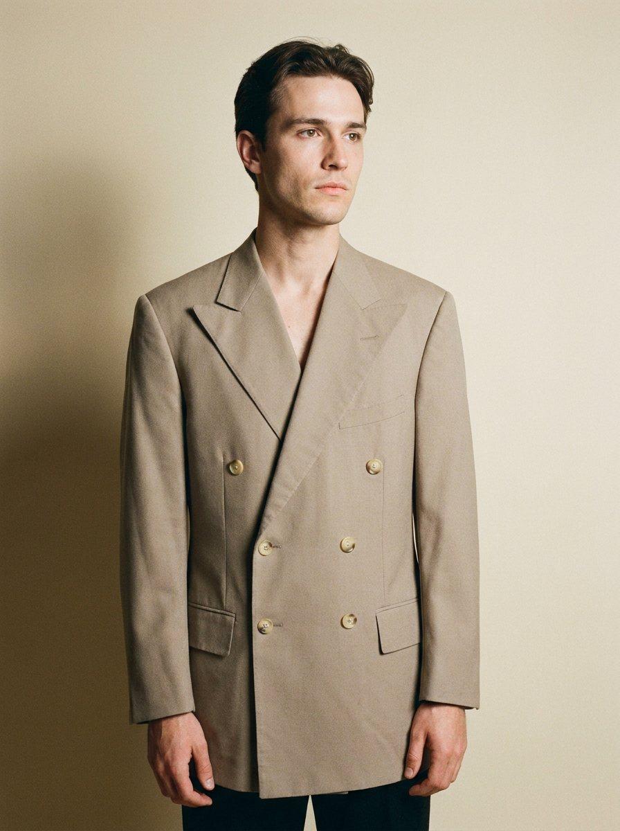 Double Breasted Peak Lapel Blazer