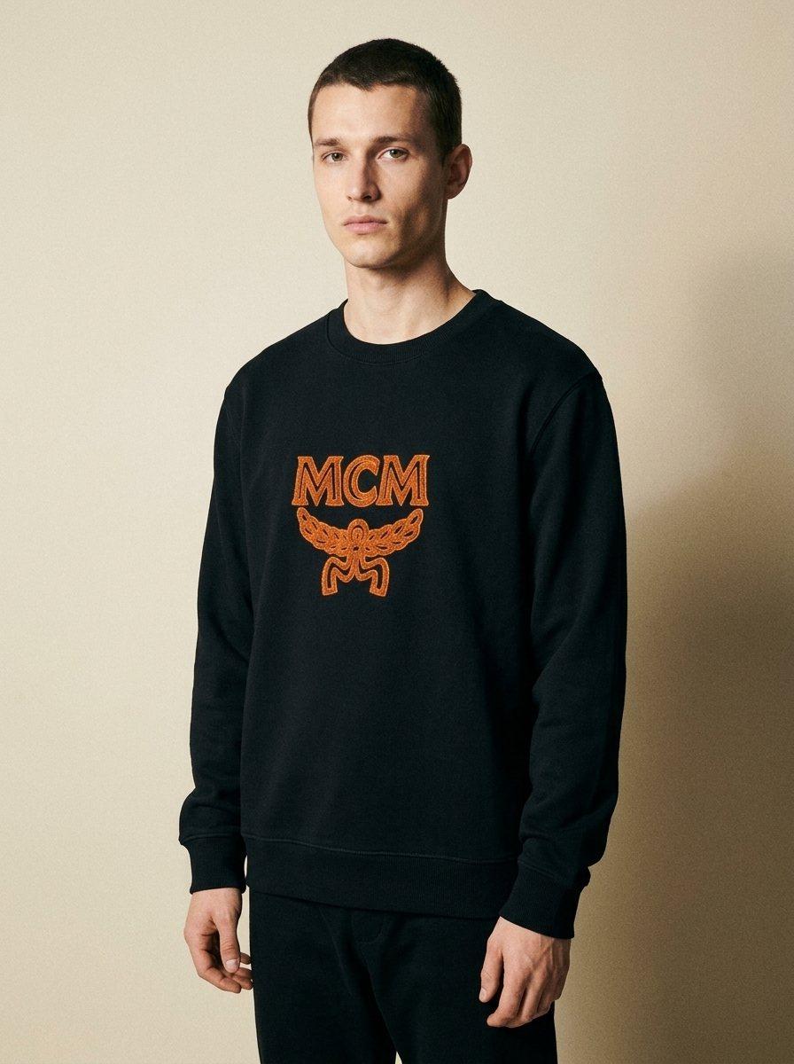 Black Chenille Logo Sweatshirt