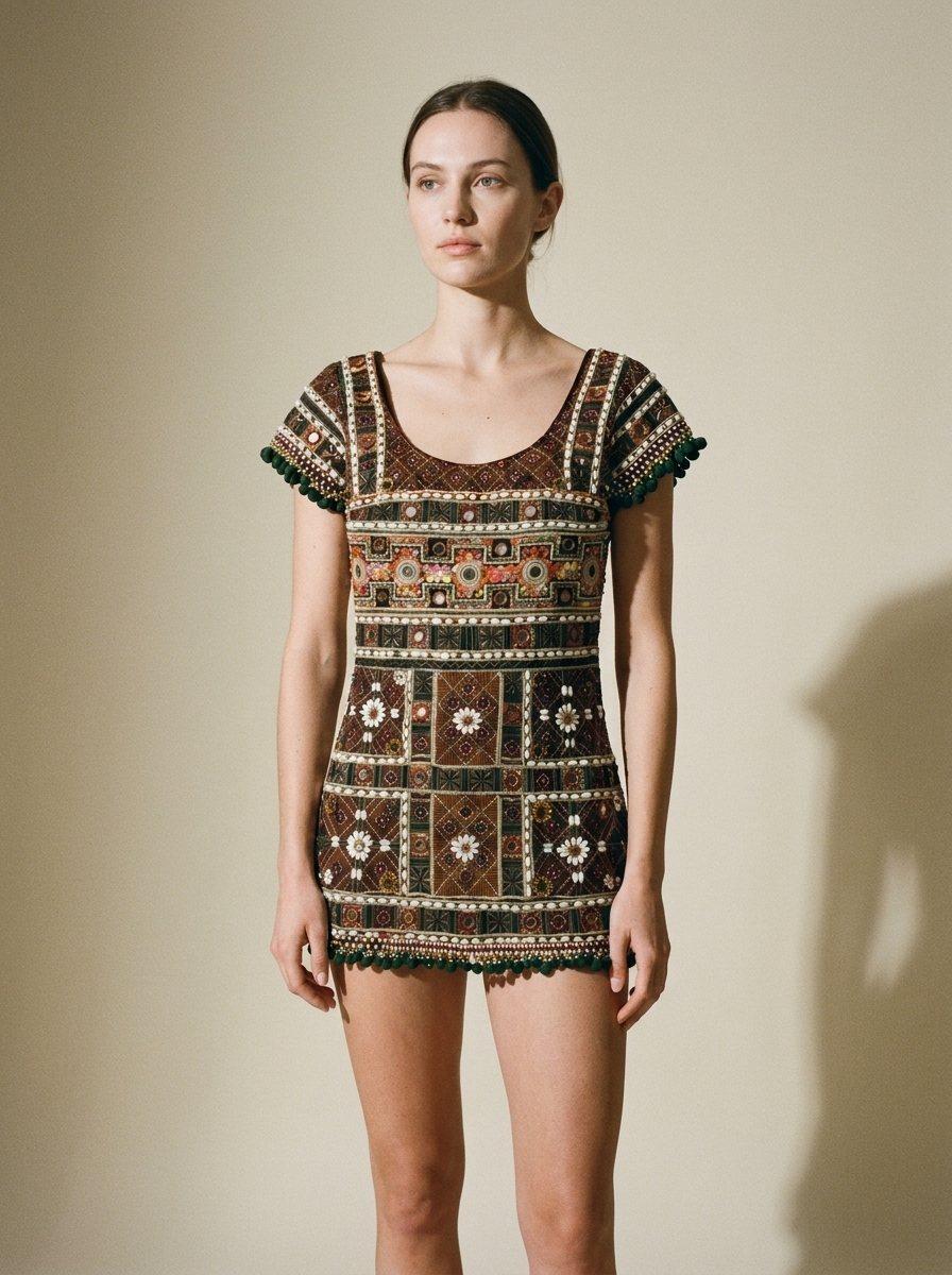 Beaded Embroidered Artisan Dress