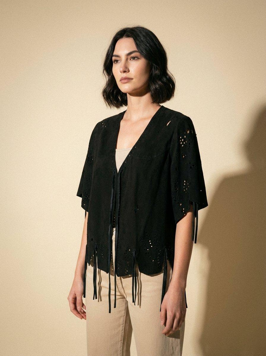 Suede Western Fringe Jacket