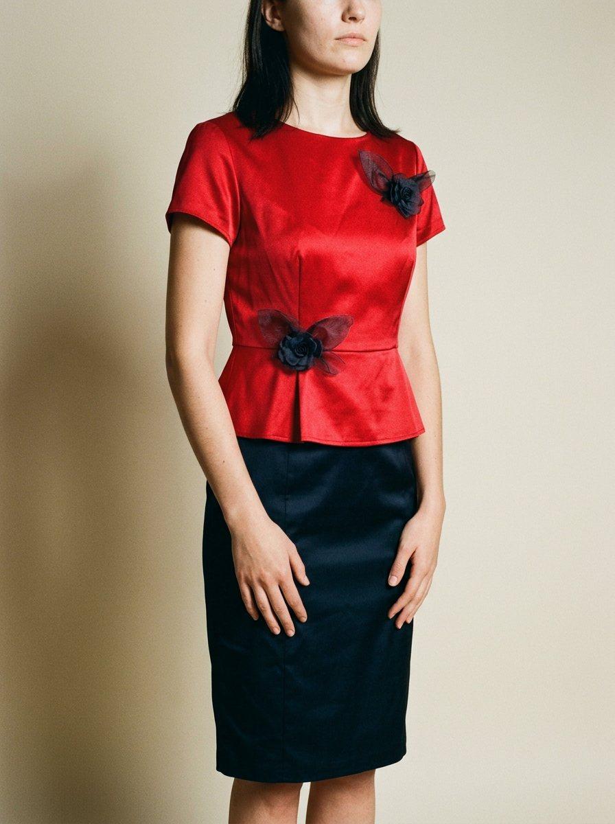 Cheap & Chic Satin Peplum Dress