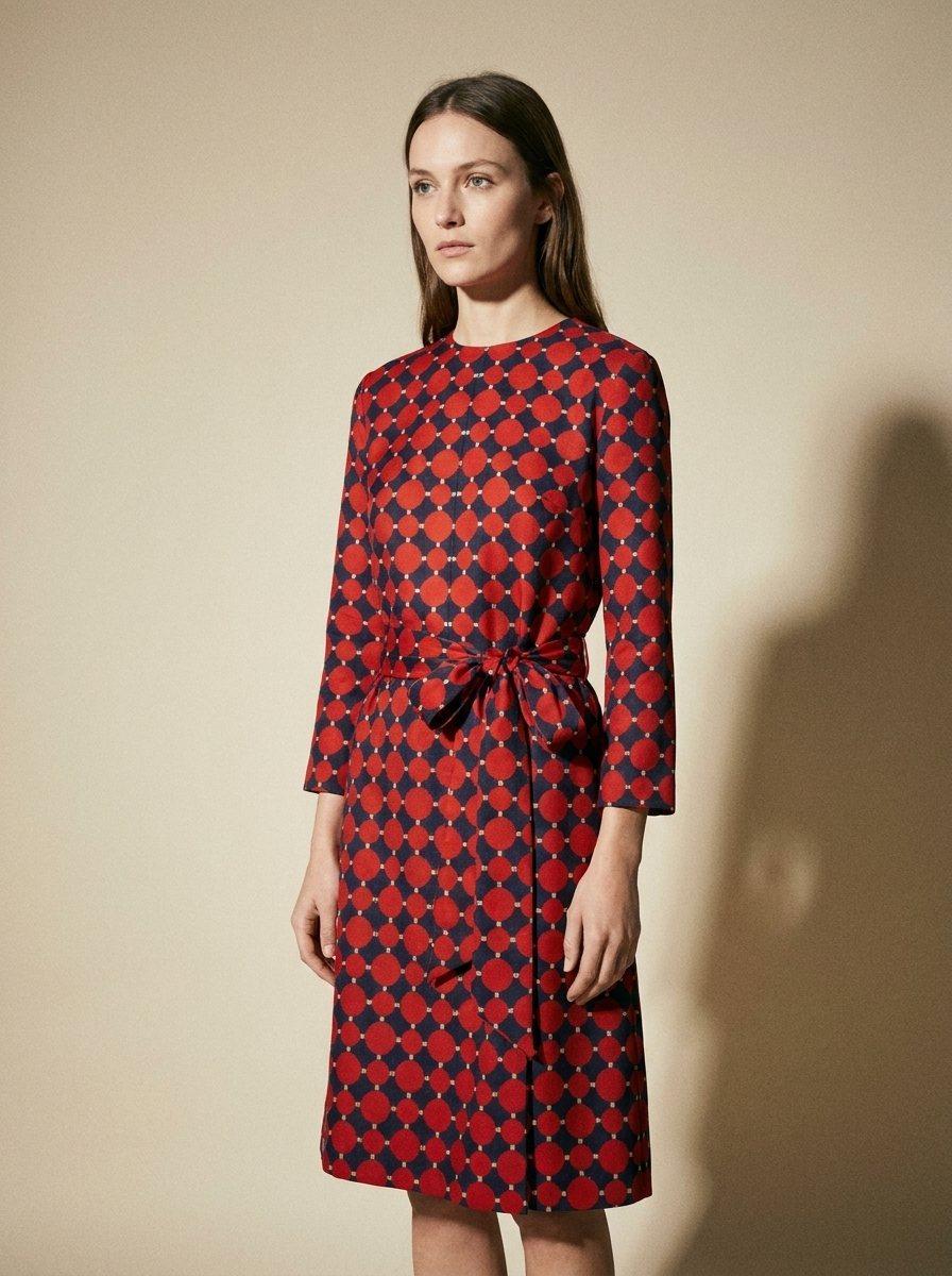 60s Red Polka Dot Wrap Dress